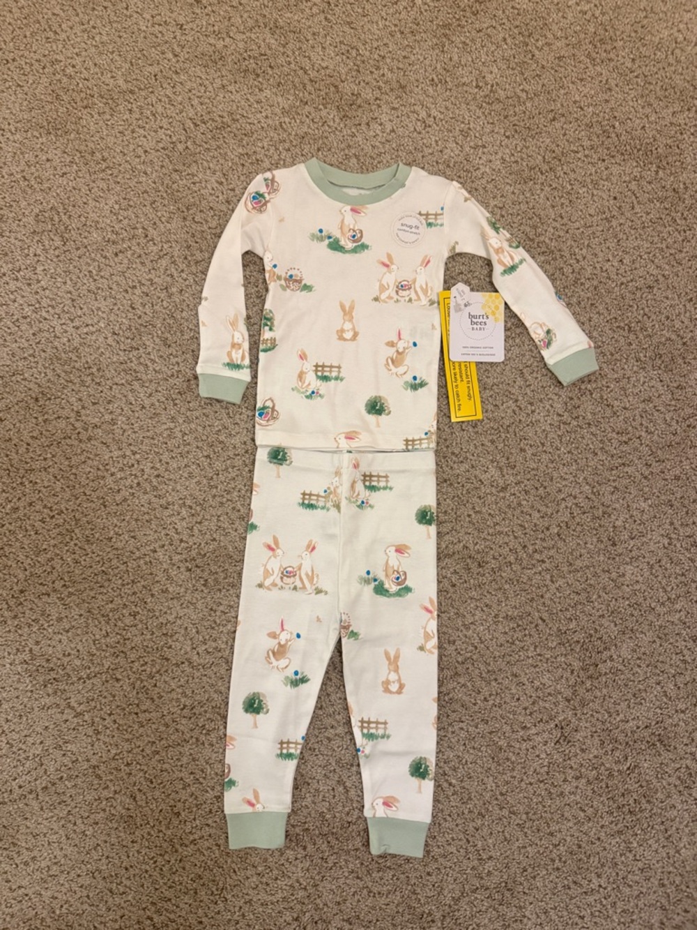 Burt's Bees Baby Easter bunny pajamas 18m
